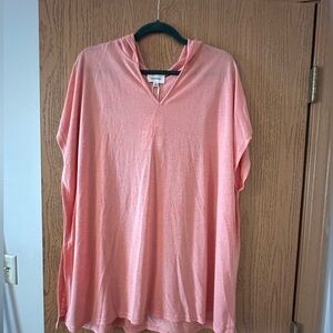 Women's Peach Oversized hooded Top by Heyson- S/M- NWT